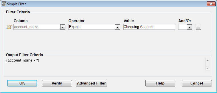 SimpleFilterAccountName