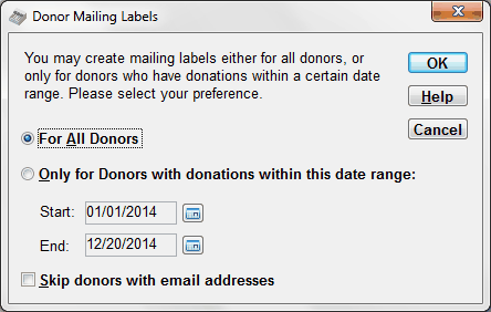 DonorMailingLabelsWindow
